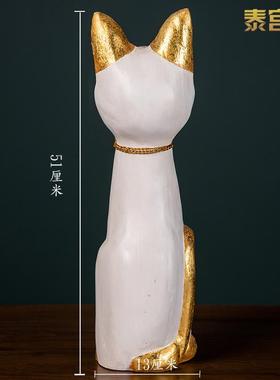泰国进口手工艺品实木暹罗猫摆件