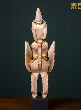 泰宫装泰国进口木雕人物泰式
