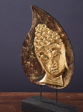 泰式实木雕刻佛像摆件高档装饰品