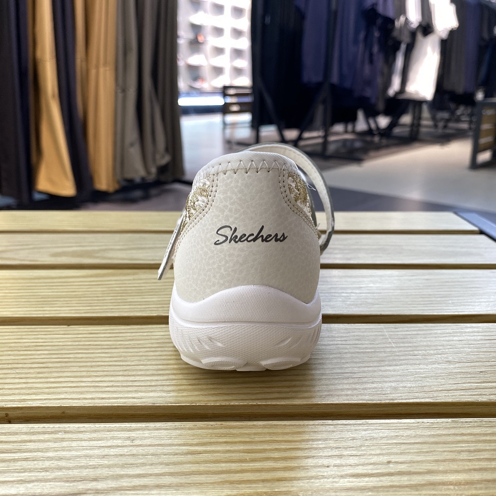 Skechers斯凯奇时尚简约舒适百搭蕾丝女子玛丽珍休闲运动鞋100022-图0