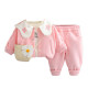 Baby girl fashionable baby child cardigan three-piece fashion