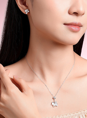 原创云朵萌马项链925纯银小众少女心飞翔独角兽贝母锁骨链ins吊坠