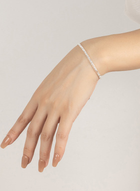 925纯银韩国东大门复古粗款手链ins设计个性网红链条百搭情侣手饰