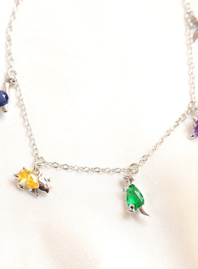 亚马逊热款恐龙手链小动物彩锆手饰18K金不褪色艺术感饰品