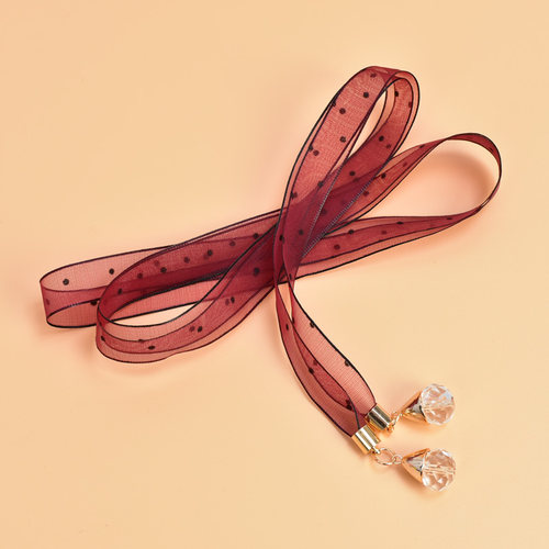 春夏新品女士打结细腰带百搭波点装饰连衣裙腰链时尚雪纺衬衫腰绳 - 图0