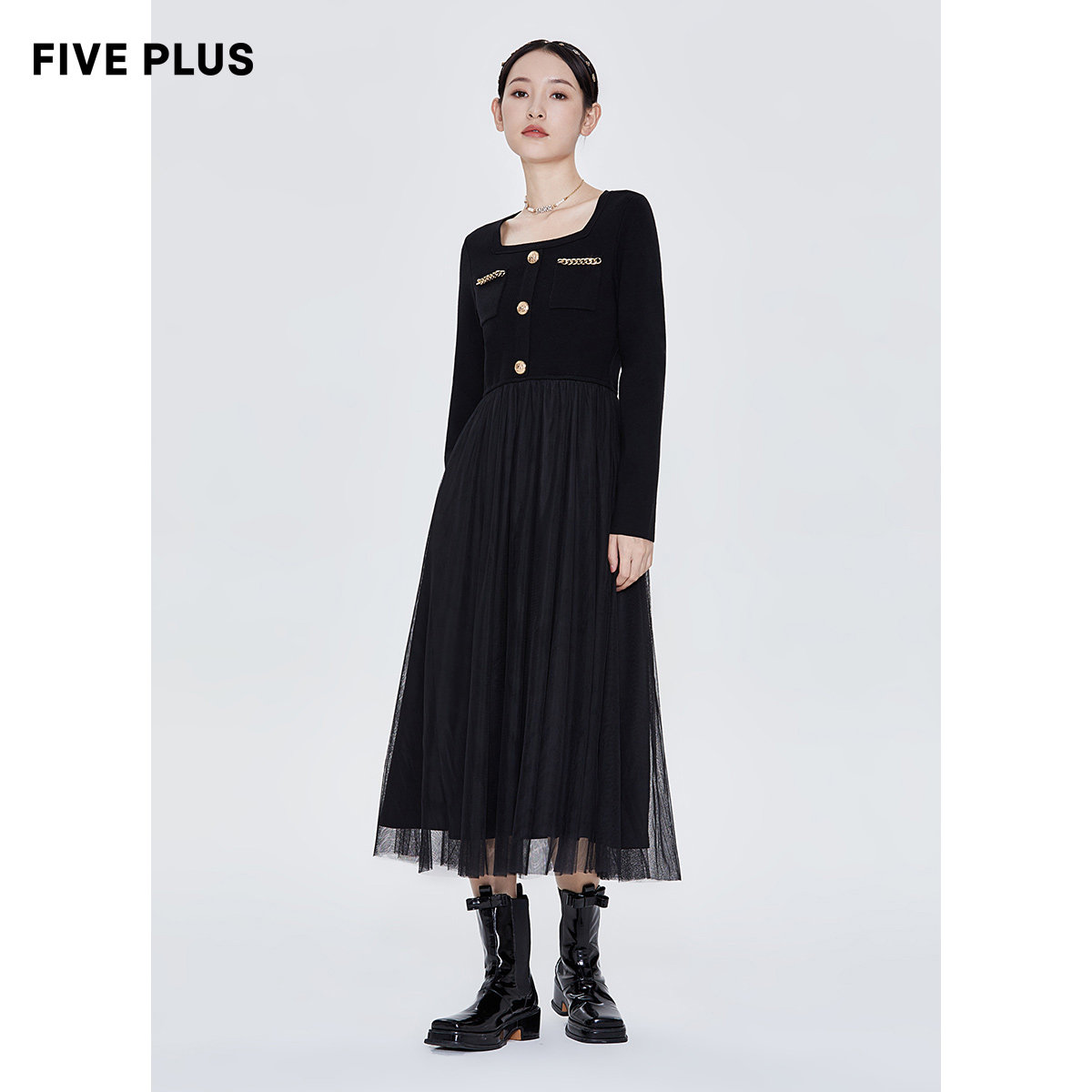 five plus2021新款女秋装女连衣裙 FIVE PLUS连衣裙
