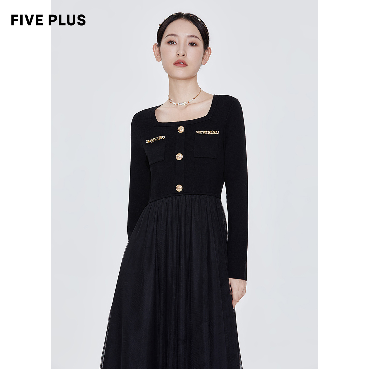 five plus2021新款女秋装女连衣裙 FIVE PLUS连衣裙