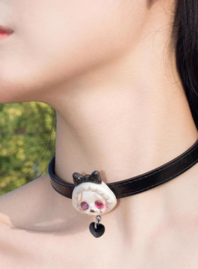 幻物原创设计牛皮百搭颈链