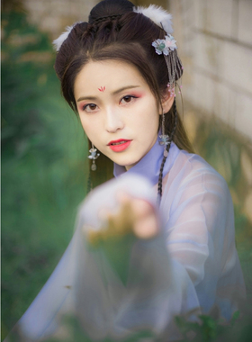 古风流苏步摇汉服配饰贝壳发夹