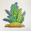 Kindergarten environmental decoration primary school blackboard cultural theme wall stickers felt grass border fence layout supplies