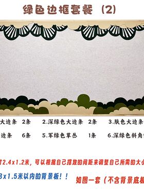 绿色系主题墙小学黑板报边框装饰