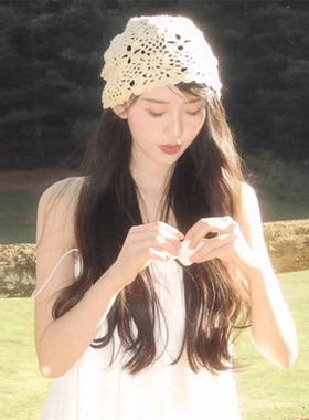 春夏薄款镂空百搭针织毛线帽女款