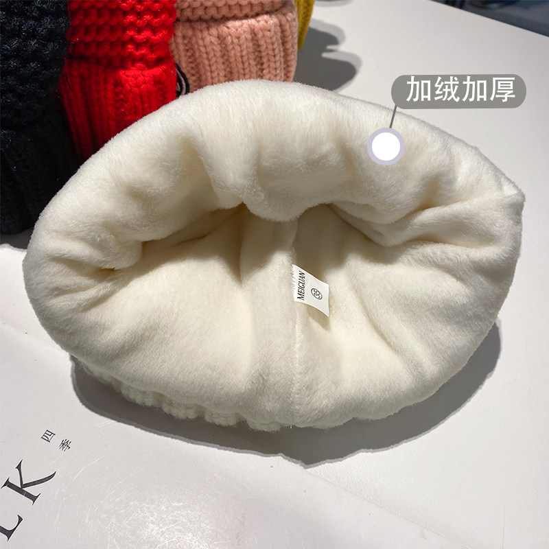 ins猫耳朵针织毛线帽女加绒加厚保暖秋冬帽子可爱百搭包头冷帽潮,淘宝优惠券,粉丝福利购,淘宝优惠卷