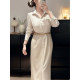 ປອມສອງສິ້ນ splicing dress ດູໃບໄມ້ລົ່ນ