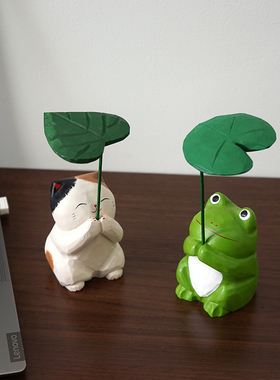 手工木雕祈福青蛙摆件