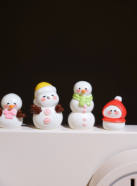 “冬季小雪人”轨道插座排插可视门铃电视机装饰品创意家居小摆件