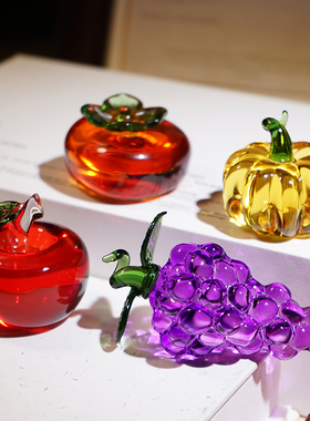 水果造型玻璃小摆件工艺品