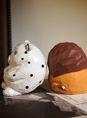 【退休后的王】小肥狮手工木雕