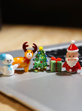 圣诞套装|手工玻璃小摆件