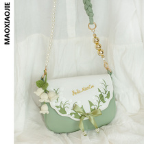 {Suzulan} Original Mori Department Summer little fresher and gentle wind single shoulder inclined cross packet armband with female summer temperament casual