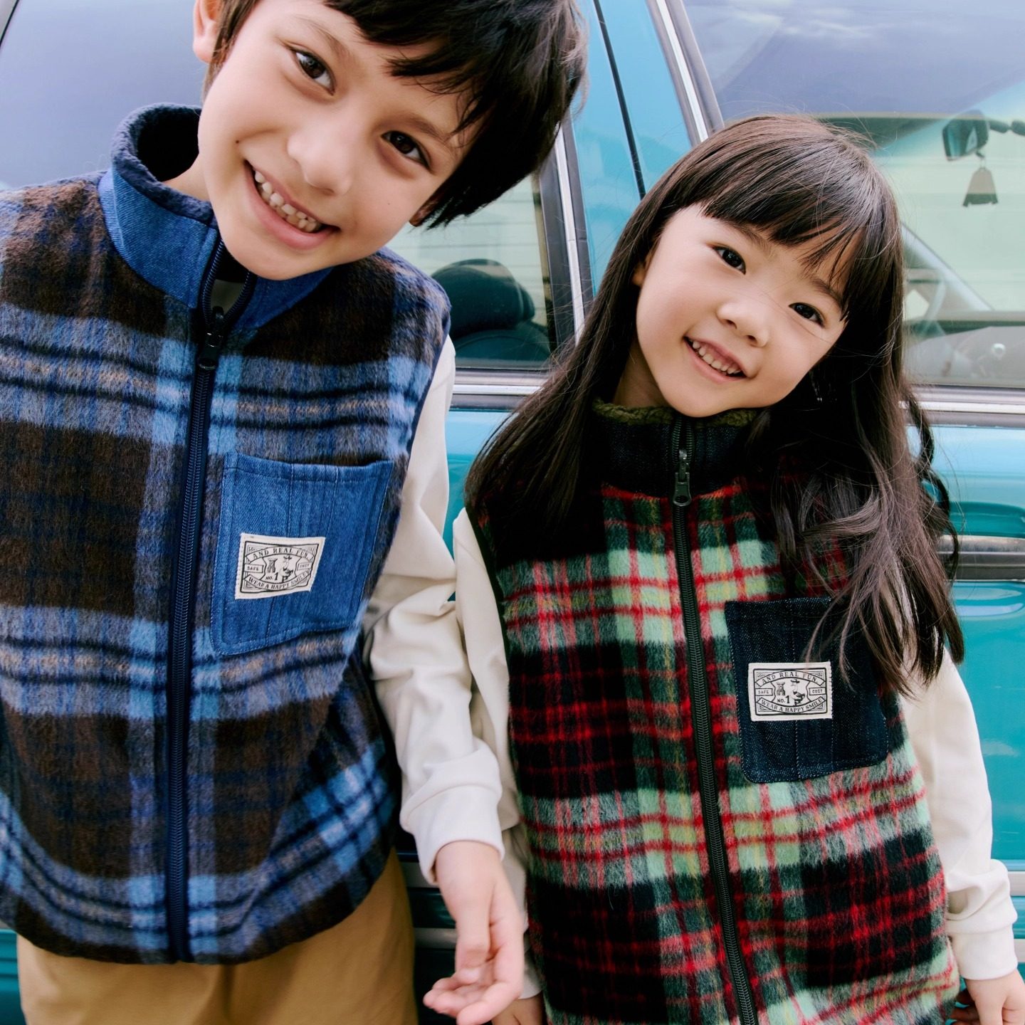 ARF原创 25秋冬新款男女童韩版日系保暖毛呢拼接摇粒绒双面穿马甲,淘宝优惠券,粉丝福利购,淘宝优惠卷