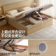 Simple high box storage double panel bed Quanyou Home
