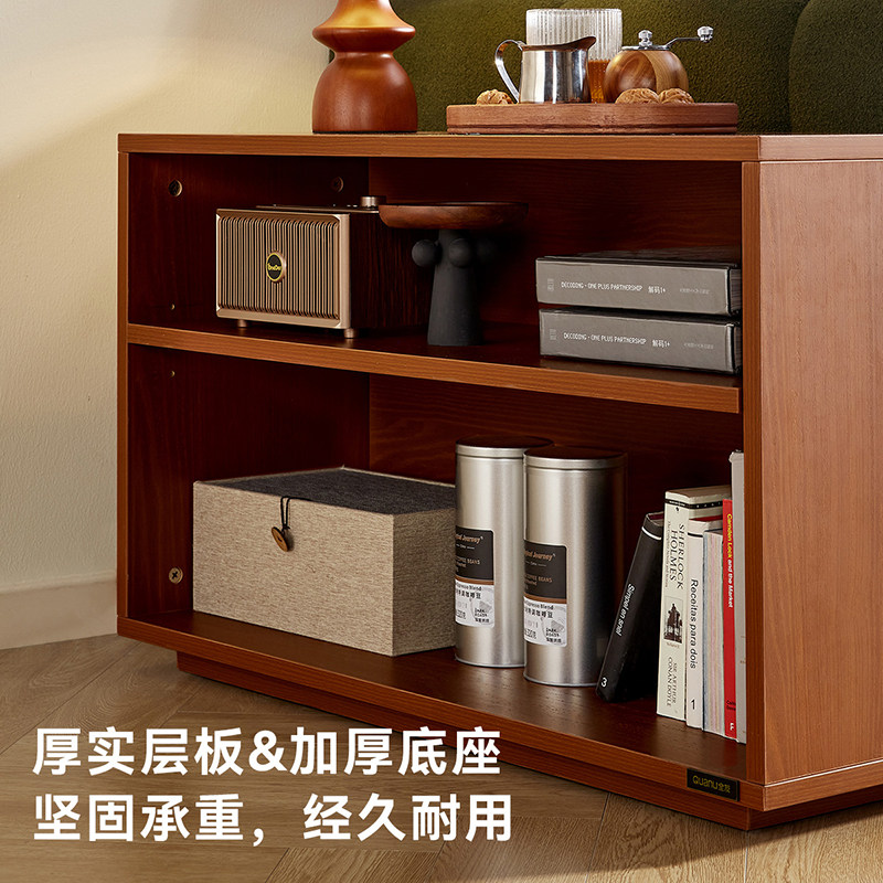 全友家居2025新款中古风复古沙发边柜客厅沙发旁边的柜子零食柜KD,淘宝优惠券,粉丝福利购,淘宝优惠卷