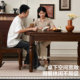 Quanyou home solid wood dining table and chair combination