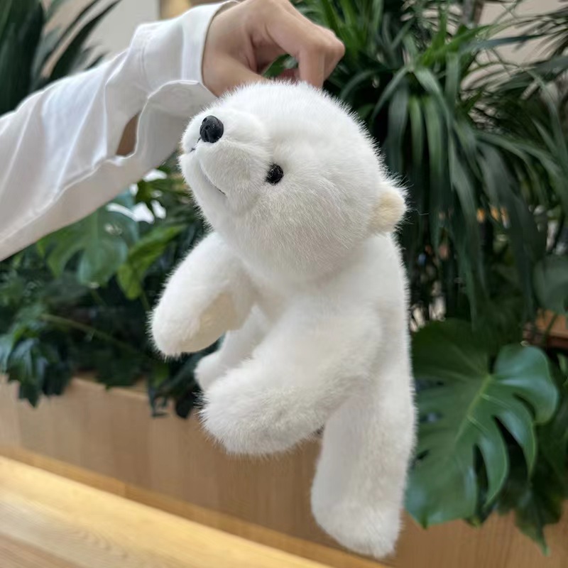 可爱趴趴白色北极熊玩偶熊熊安抚娃娃睡觉抱枕熊公仔送男女友礼物 - 图1