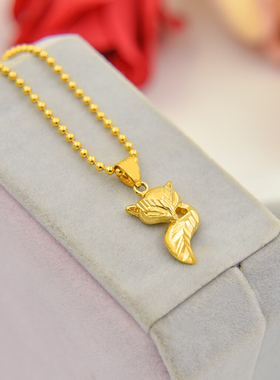 项链女锁骨链珠珠链仿黄金沙金