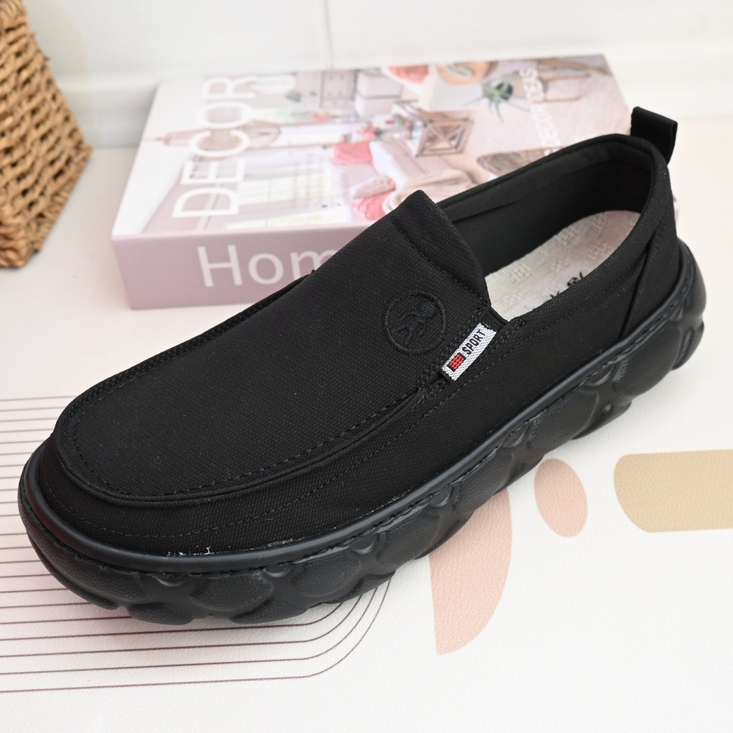 26春季新款老北京布鞋透气宽脚圆头一脚蹬超轻软底爸爸休闲男单鞋,淘宝优惠券,粉丝福利购,淘宝优惠卷