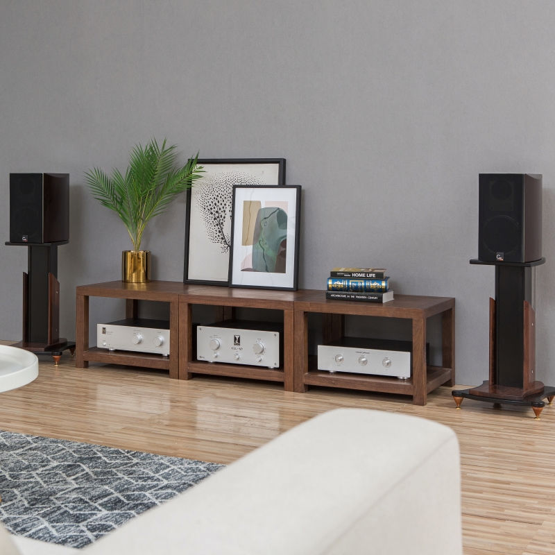 Mingjiang solid wood amplifier rack integrated equipment cabinet