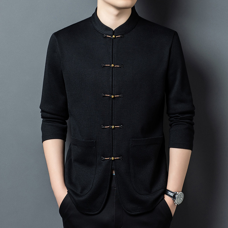 哥宾尼秋冬高端男装加绒长袖衬衫中年商务休闲爸爸装唐装保暖上衣,淘宝优惠券,粉丝福利购,淘宝优惠卷