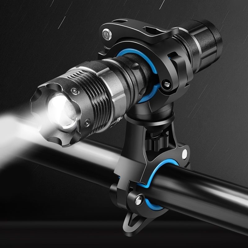 自行车手电筒支架灯架夜骑前灯固定架车灯夹子山地车骑行单车配件 - 图2