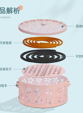 铁艺蚊香盘托家用神器蚊香架