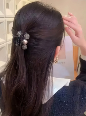 半扎发发夹女后脑勺温柔披肩抓夹