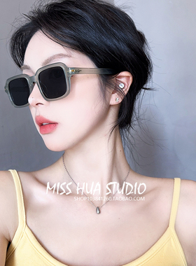 偏光墨镜女高级感灰色方圆脸开车防紫外线海边太阳眼镜男痞帅显瘦
