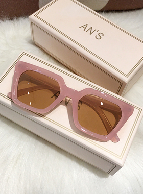 韩系可爱墨镜女粉色红色显脸小