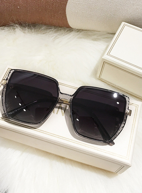 自留款！优雅多边形偏光墨镜女ins高级感粉色时尚开车大框太阳镜