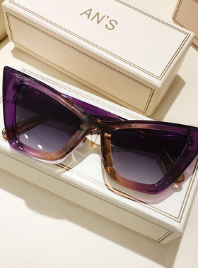 辣妹猫眼墨镜女潮流个性三角