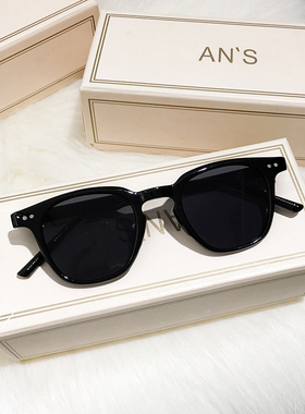 韩国情侣款黄色眼镜痞帅高级感墨镜男潮ins嘻哈绿色太阳镜女潮流