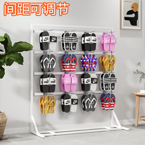 Adjustable socks display rack iron slippers shelf free of punching against wall floor type single-sided underwear briefs