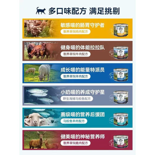 【防伪可查】新西兰巅峰Ziwi猫罐头成幼猫鸡肉马鲛鱼羊肉85g/185g - 图1
