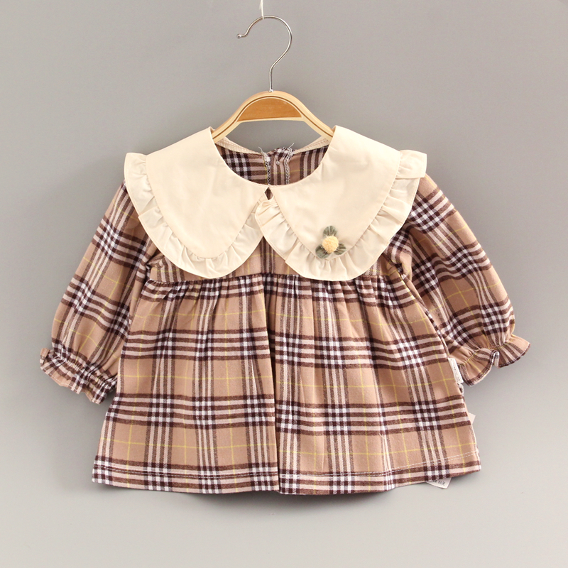 Eating princess dress autumn and winter painting pure cotton children's blouse