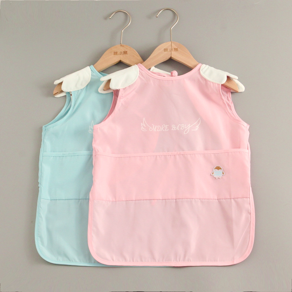 Children's sleeveless blouse angel wings bib eating clothes