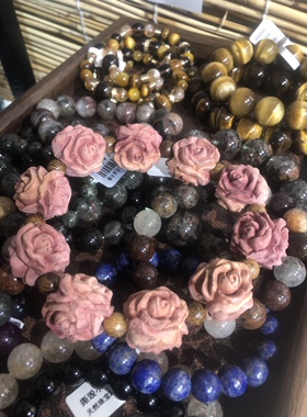 红柏木小玫瑰饰品配饰手串DIY配件