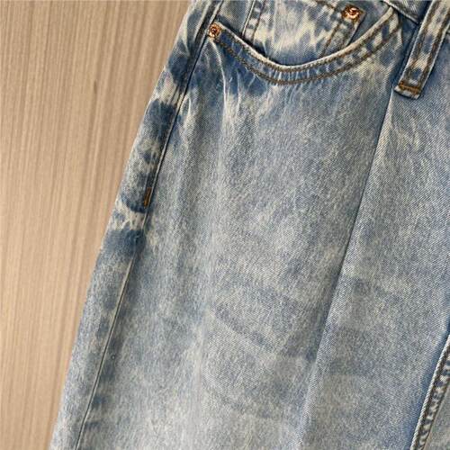 9002品牌撤柜ATU新款高腰牛仔裤宽松直筒显瘦九分萝卜哈伦裤老爹 - 图3