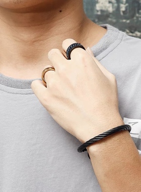 欧美手镯钛钢时尚情侣