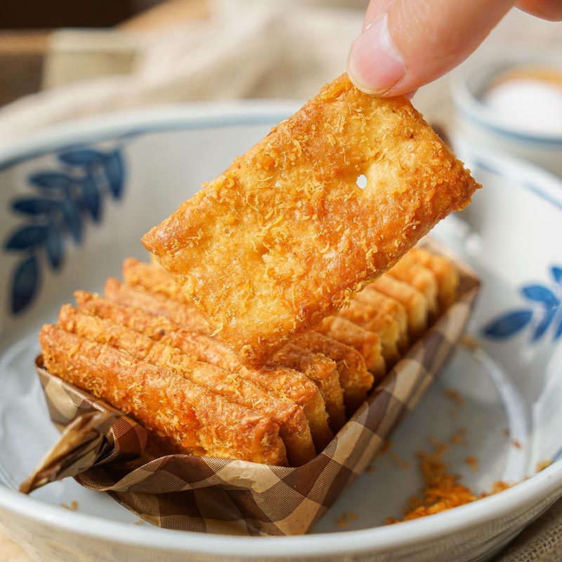 肉松脆 海盐味芝士味肉松薄饼 咸香可口 下午茶饼干零食 等一味 - 图2