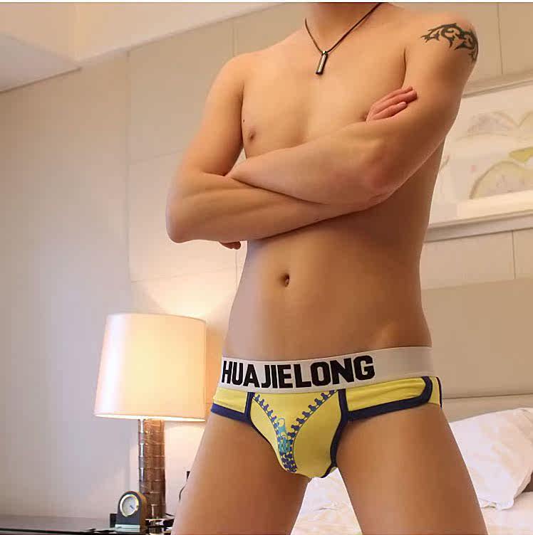华杰龙三角内裤韩版个性时尚弹力棉男士内裤低腰u凸性感男三角裤,淘宝优惠券,粉丝福利购,淘宝优惠卷